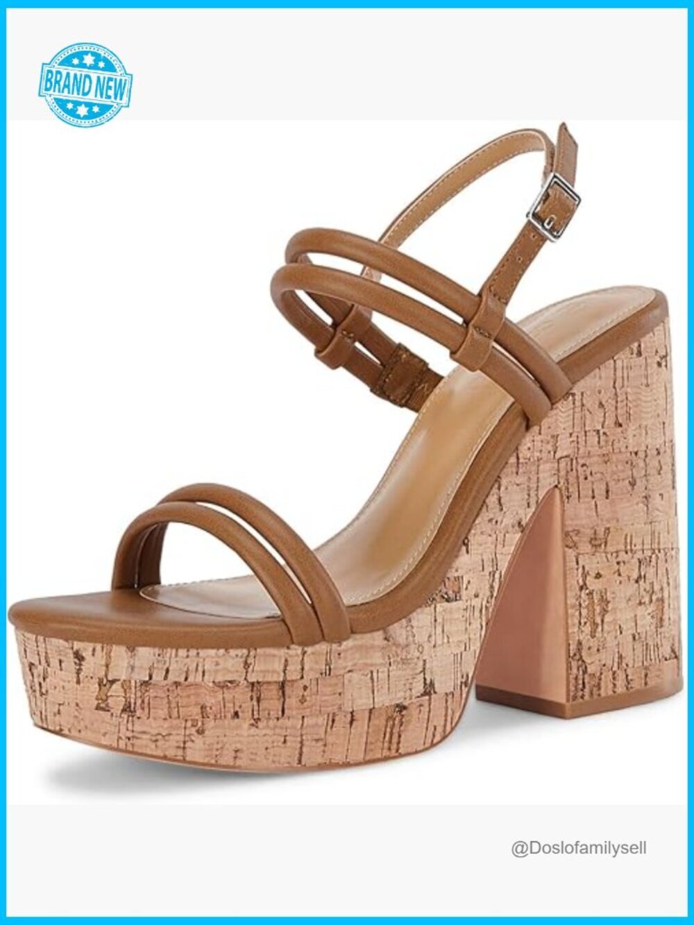 Wedge Sandals Open Toe Platform Slingback Ankle Strap Chunky Heel Dressy Summer